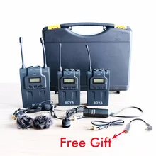 BOYA BY-WM8 Wireless Lavalier Microphone for iPhone 7 7Plus 6 6s Plus Dual Channel Microphone System for Canon Nikon SLR Camera