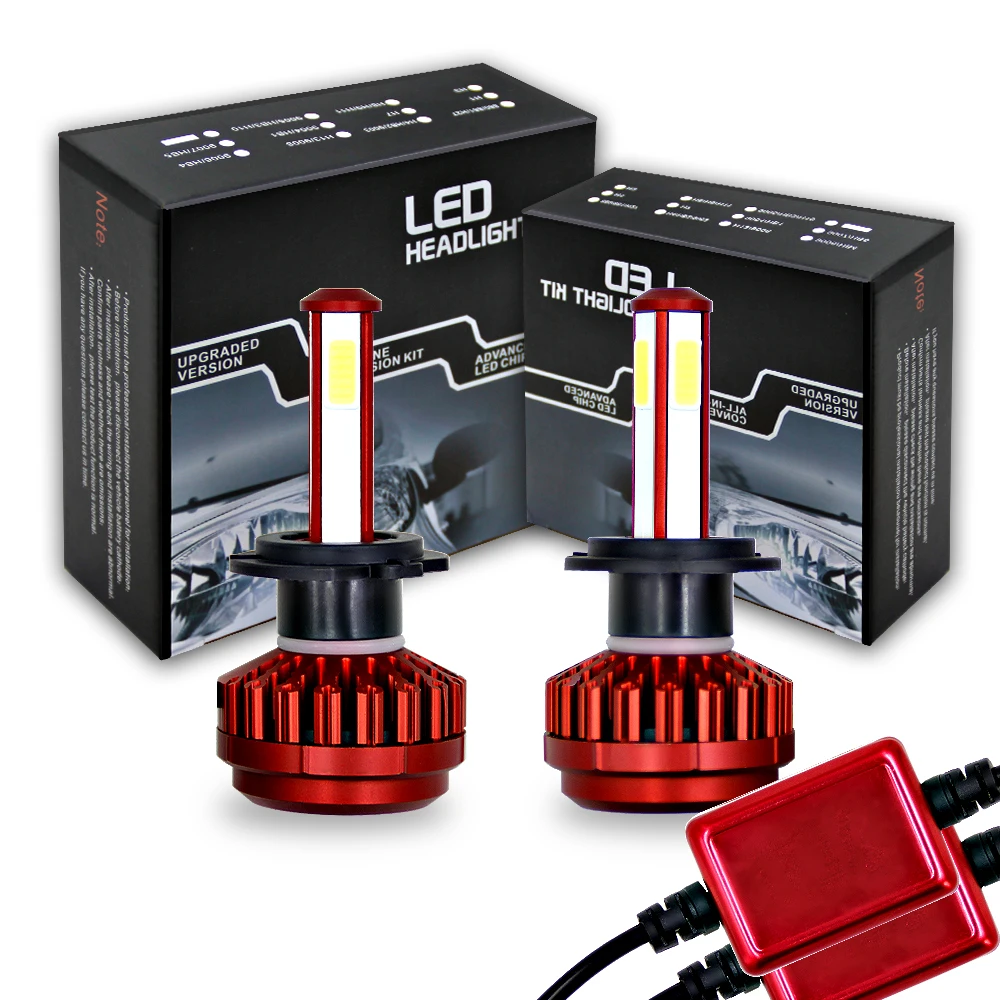 

2pcs R7 Car Light H8 H9 H11 9005 9006 H7 H4 LED Headlights Bulbs 80W 8000LM Super Brightness Auto Driving Styling Light 12V 24V