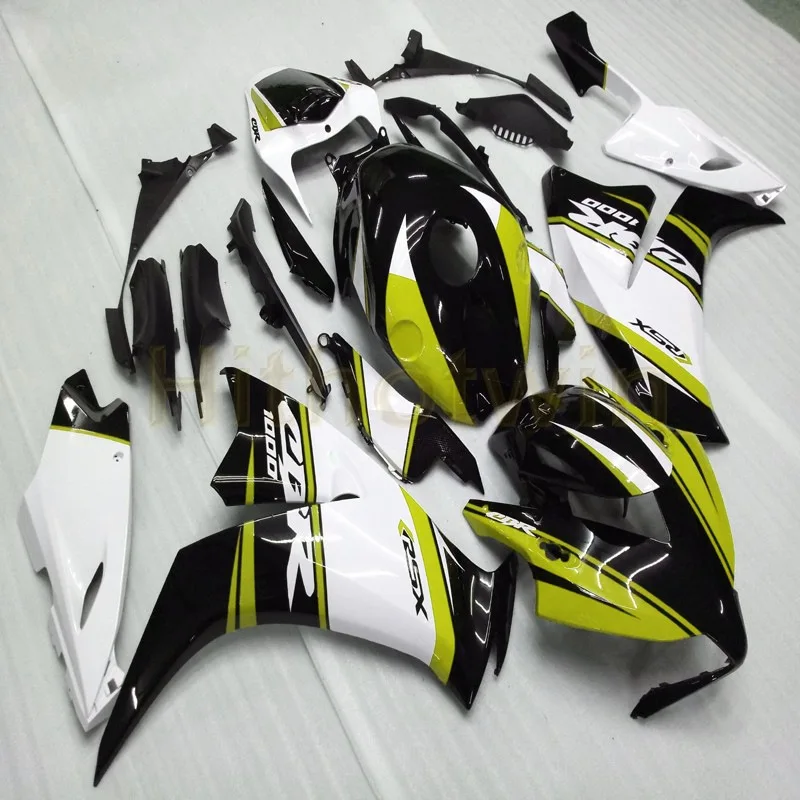 На заказ для HONDA CBR1000 RR 2012 2013 CBR1000RR 12 16 ABS Пластиковый обтекатель+ винты+ литьевая форма зеленый белый - Цвет: M