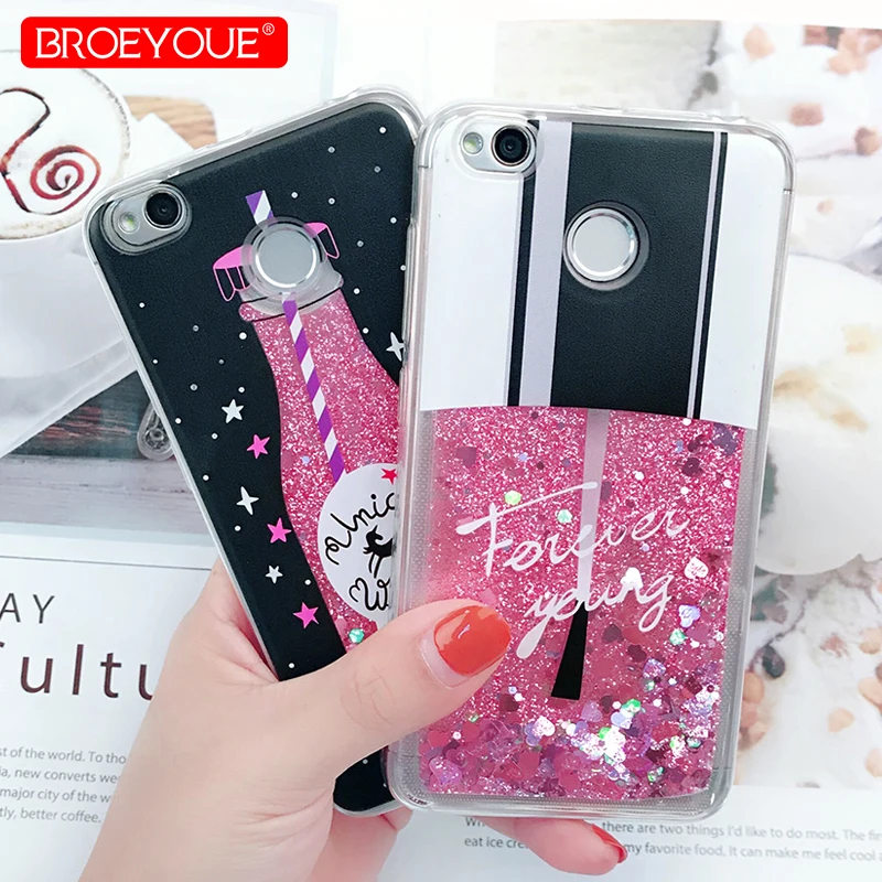 

Case For Xiaomi Redmi 4X Case Redmi S2 Note 4X Redmi 4A 5A 5 Plus Note 5 Pro 6X Quicksand Liquid Glitter Dynamic Soft TPU Cover