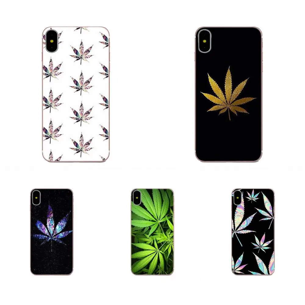 

Soft Silicone TPU Transparent Retail New Fashion Weed Leaf grass huf For Xiaomi Redmi Mi Note 7 8 9 SE Pro Lite Go Play