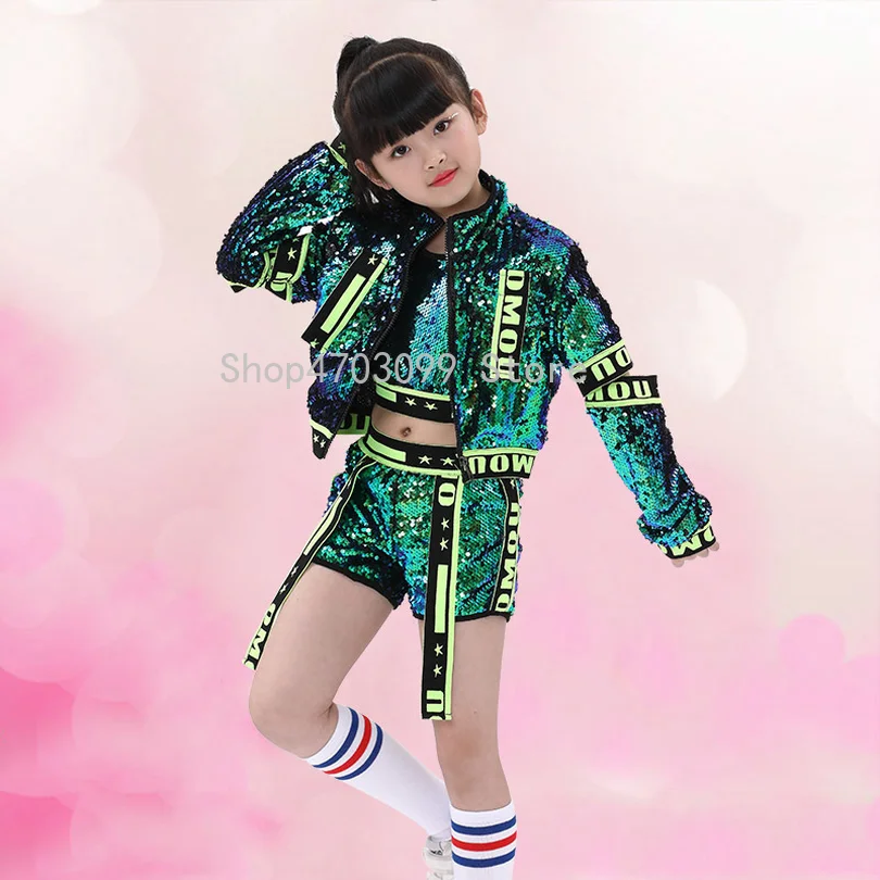 2019 новые модели jazz dance Детский костюм детский новый с пайетками Красный