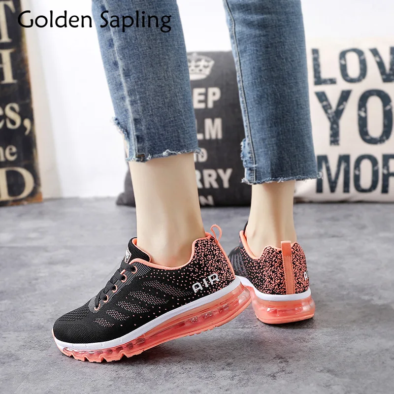 

Golden Sapling Sport Shoes Woman 2018 Spring Women's Sneakers Comfortable Air Mesh Cushion Badminton Shoes Women Trainer Sneaker
