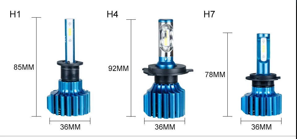 Aceersun H7 LED Bulb Car Headllight H4 LED H1 H11 72W Fog Light 12V 24V Auto Headlamp Lamps 12000LM 6500K Car Led H4 H7 Light (8)