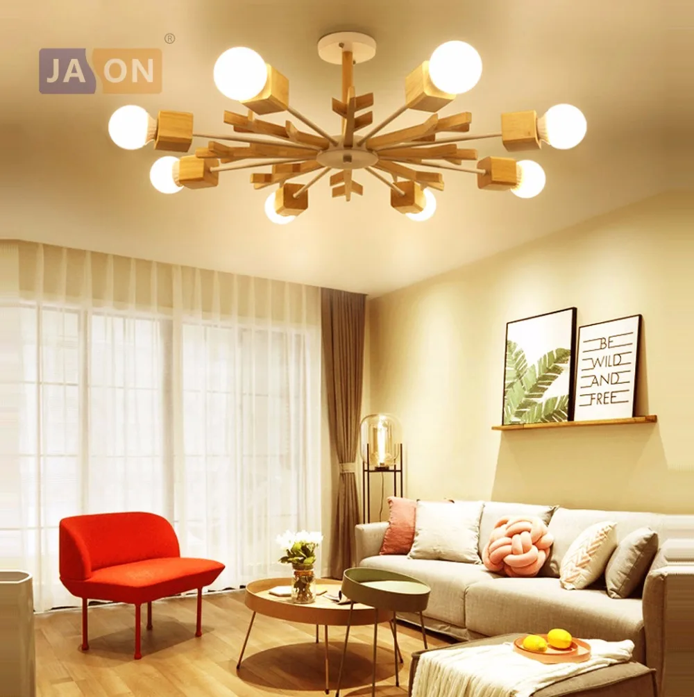 

LED Nordic Wooden Iron LED Lamp LED Light.Pendant Lights.Pendant Lamp.Pendant light For Dinning Room Foyer Bedroom