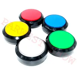 10 шт 100 мм Светодиодная Кнопка 12 V световая Кнопка 10 см плоская кнопка для DJ комплектующие для игровых автоматов аркадные наборы
