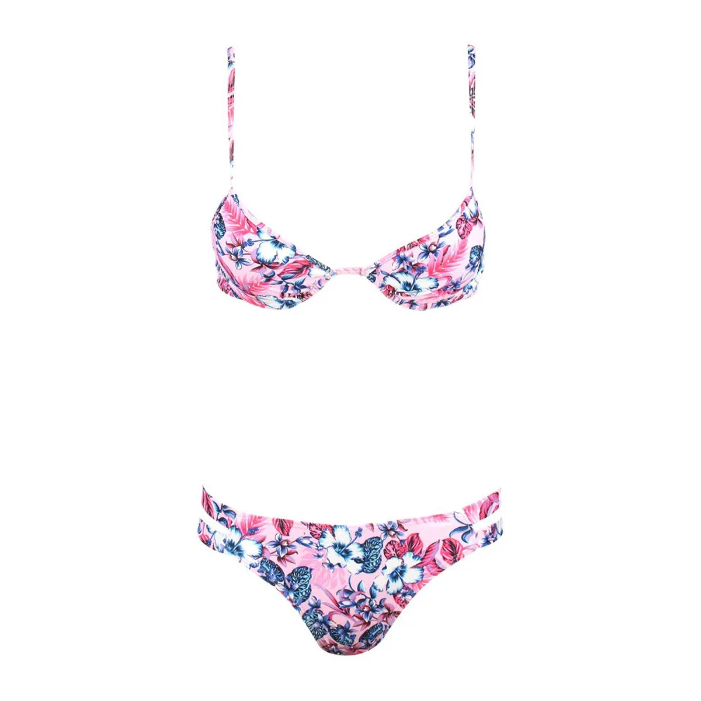 2018 Women Fashion Flower Color Bra Sexy Padded Adjusted strap