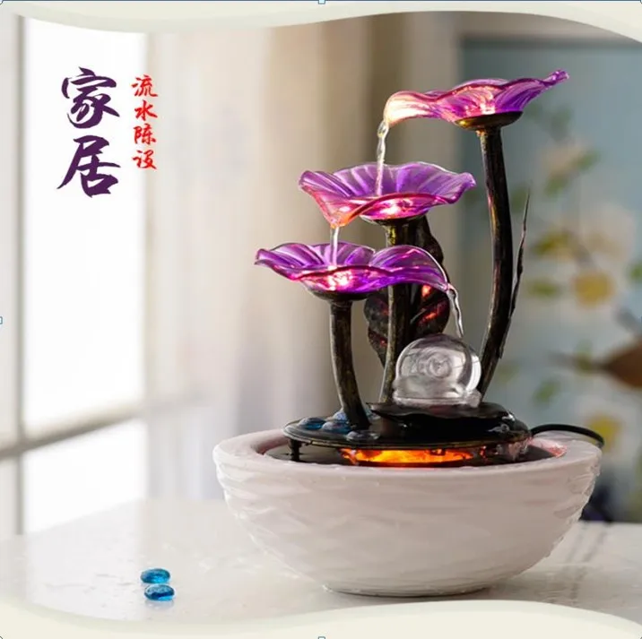 

Atomization Water Ball Ceramics Water Fountain Desktop Humidifier Fengshui Fish Tank with A Sprayer