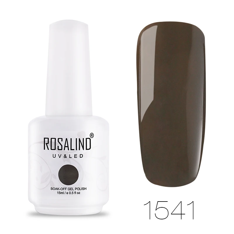ROSALIND Гель-лак для ногтей 60 цветов чистый цвет 15 мл/1 шт. лак для наращивания ногтей полуперманентный замачивающийся Гель-лак для ногтей УФ - Цвет: 1541