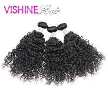 Vishine New Arrival Italy Curly Virgin Hair 100% unprocessed Peruvian human Hair 7A Peruvian Hair 3 Pcs Rosa hair Products