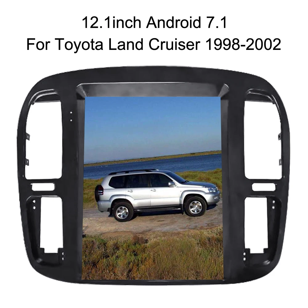 

Android 8.1 Tesla Style Car Radio no dvd player screen For TOYOTA LAND CRUISER LC100 1998 1999 2000 2001 2002 GPS Navigation