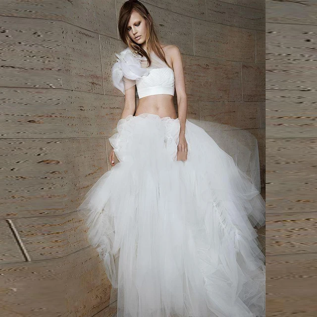 One Shoulder Maternity Wedding Dress