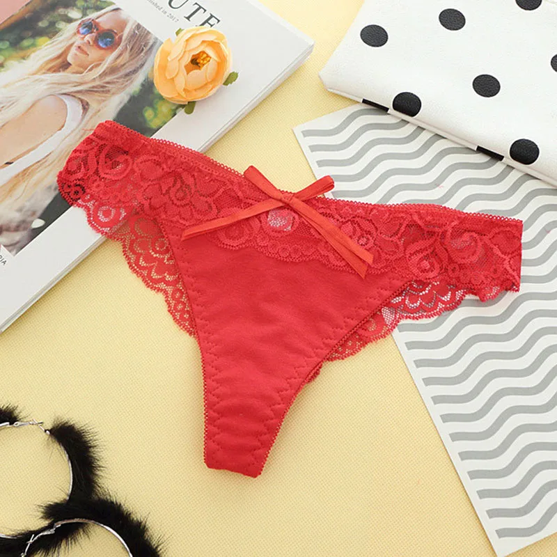 Gift Full Beautiful Lace Women's Sexy Lingerie Low Waist Thongs and G-strings Underwear Panties Briefs Ladies T-back (17)