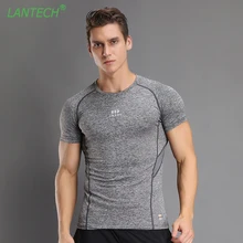 LANTECH мужское компрессионное трико рубашка футболка спортивная "Футбольный клуб №6" дышащая быстросохнущая фитнес-зал рубашка одежда короткий рукав