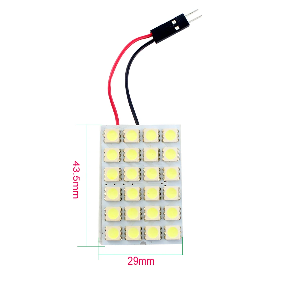 YM E Bright 50 шт./лот белые Светодиодные панельные лампы C5W 5050 24 SMD для