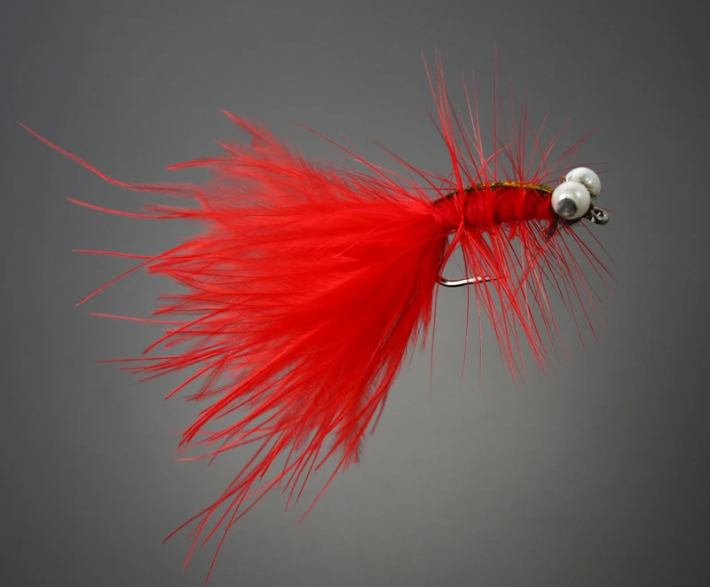 H010-Marabou Damsel Boobies Tadpole Woolly Buggers Trout Fly Fishing Flies- (4)