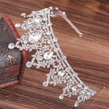 

Luxury Bridal Crowns Headdress Handmade Tiara Bride Headband Princess Diadem Queen Crown Wedding Accessories Hair Jewelry