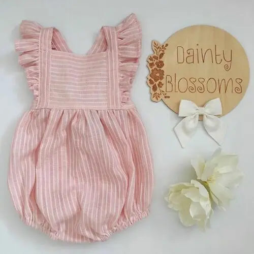 

Summer Casual Newborn Baby Girls Striped Romper Bodysuit Jumpsuit Outfit Clothes Sunsuit 0-24M