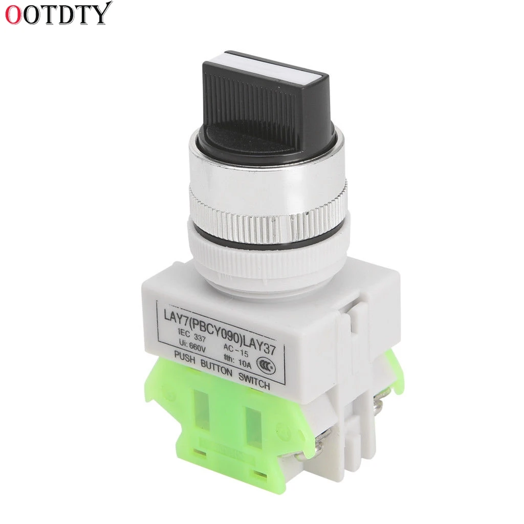 

OOTDTY Rotary Three Position Selector Switch Power Ignition LAY7-20X/3