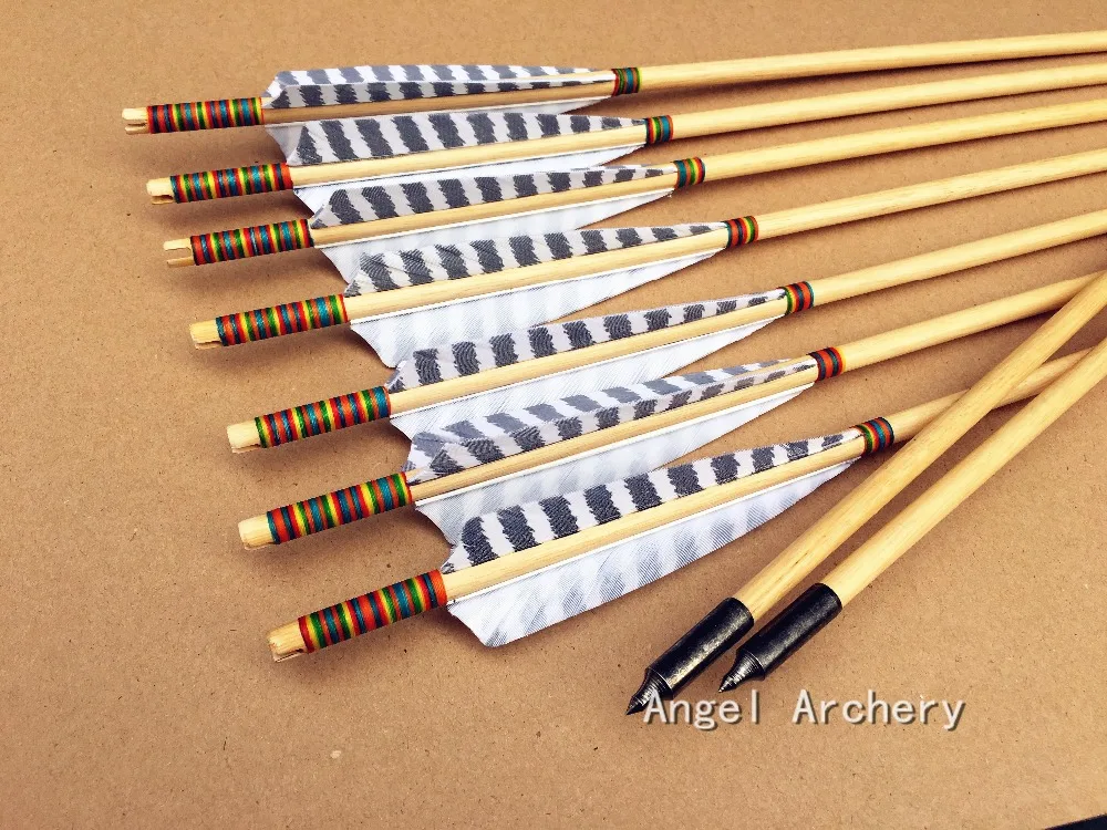 Buy New 12PK Wooden Arrows for hunting handmade wood