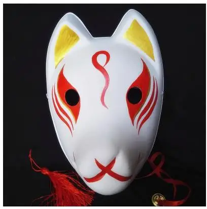 Японский лиса Косплэй маска расписанные вручную полное лицо ПВХ виде демон декоративные коллекция для рождественской вечеринки Хэллоуин Masquera маска - Цвет: style11
