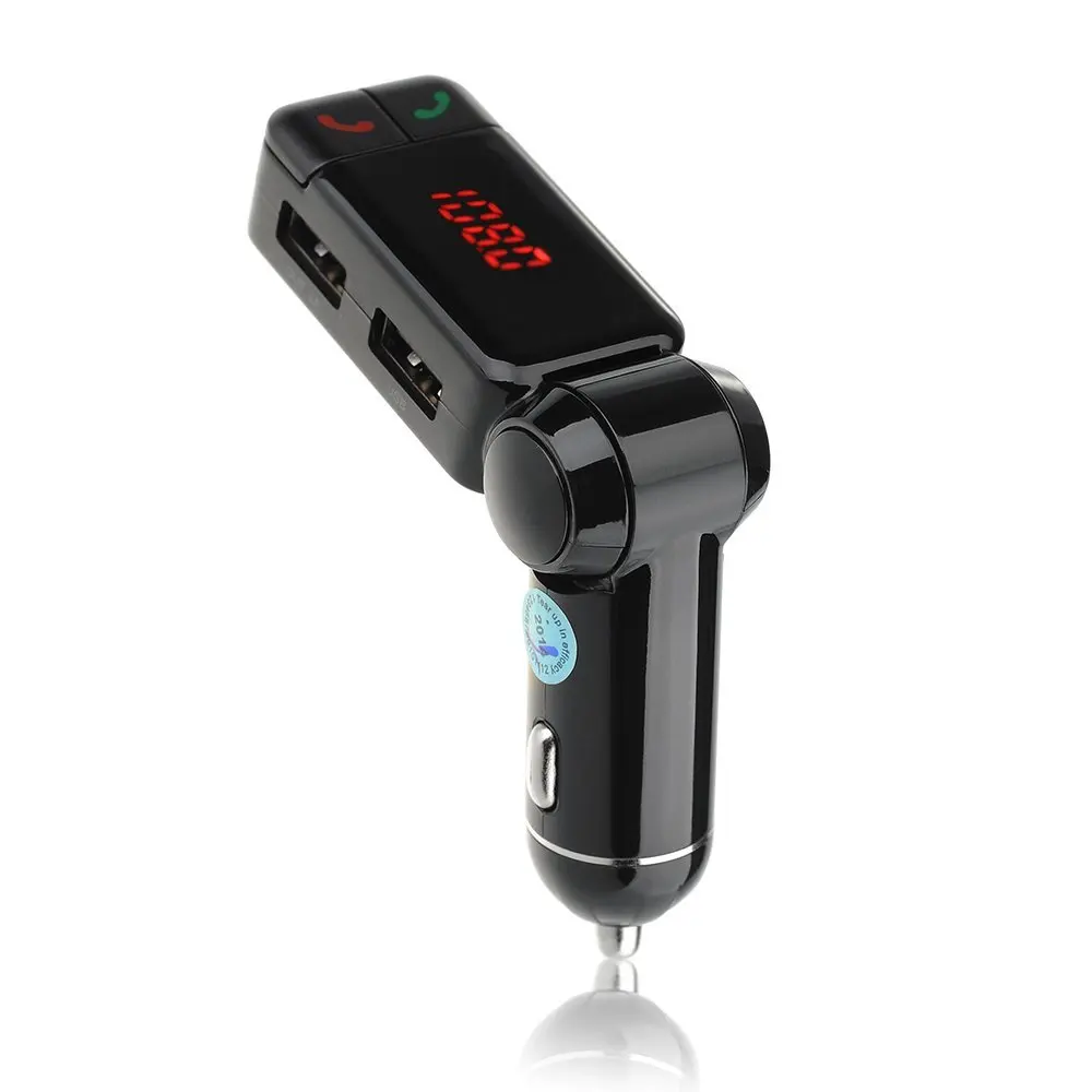 VicTsing FM Transmitter Bluetooth Car Kit with Dual USB Car Charger Hands-Free Calling Wireless In-Car FM Transmitter MP3 Player (4)