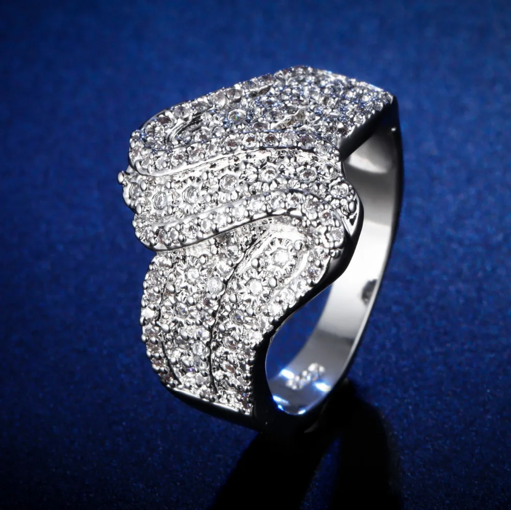 

Original Design Handmade 5A cz all crystal unique style top quality Ring Cubic Zirconia Hot Ins sterling silver 925