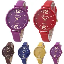 Watch Geneva Women Faux Leather Analog Quartz Wrist Watch Fashion & Casual Romantic Popular High Qulity Hot Maketing Gift M1