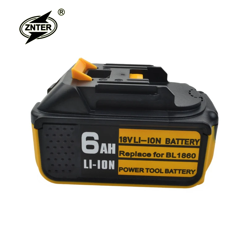  Znter 18V 6000mAh Li-ion Rechargeable Battery For Makita Battery BL1860 BL1850 BL1830 BL1840 194205