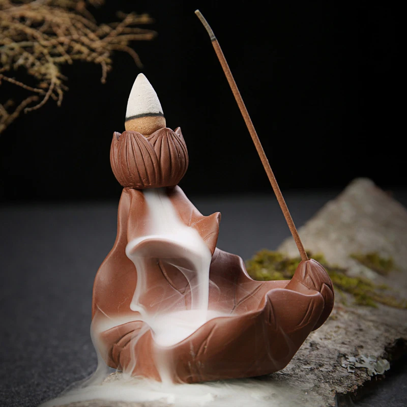 Porcelain Purple clay Incense Holder For incense tower incense stick