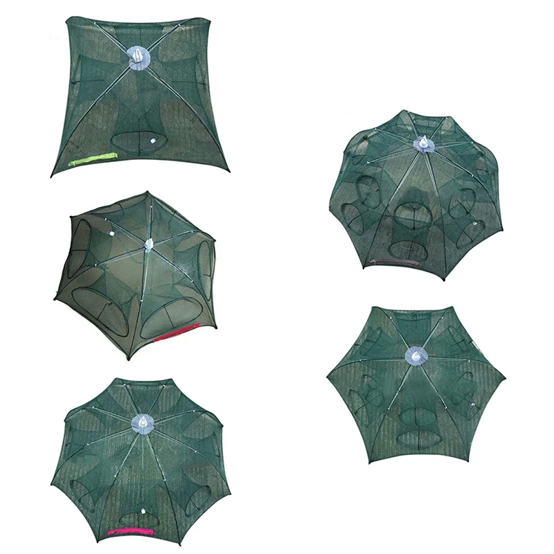 

Folded Fishing Net 4/6/8/12/16 Hole Folding Portable Automatic Fishing Shrimp Trap Fish Minnow Crab Baits Cast Mesh Trap Pesca