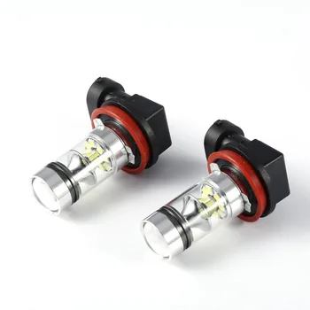 

2 Pieces H8 H9 H11 H16 LED Fog Light Bulbs 100W 6000K 1000LM High Power Car External Light Bulbs Hot Selling