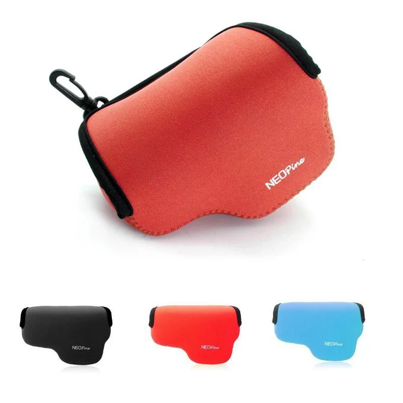 portable Neoprene camera bag case for Panasonic LX100 LX100II LX100M2 pouch soft cover protector with Carabiner | Электроника