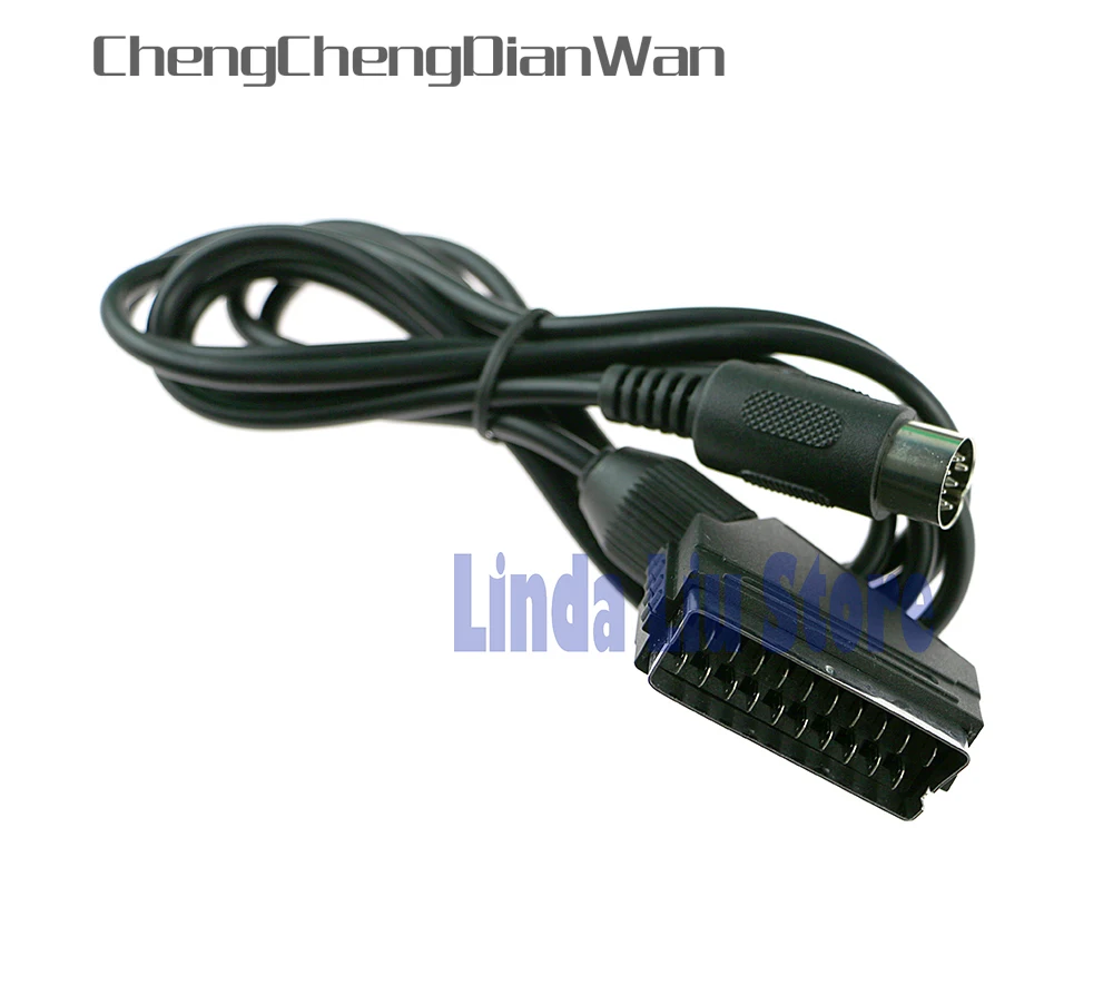 ChengChengDianWan 1 8 м RGB Scart видео кабель ТВ ведущий MD для Sega Genesis Mega Drive MD1 PAL V pin 2 шт./лот|md|md
