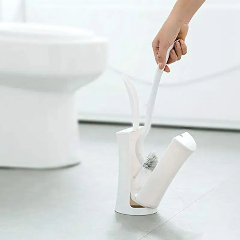 Пластик в форме лепестков Туалет кисточки компактный Туалет Ванная комната инструмент пол туалетные принадлежности