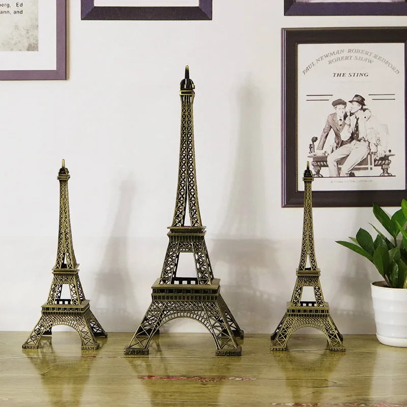 Cast Iron Antique Style EIFFEL TOWER Statue PARIS FRANCE Garden Home Decor