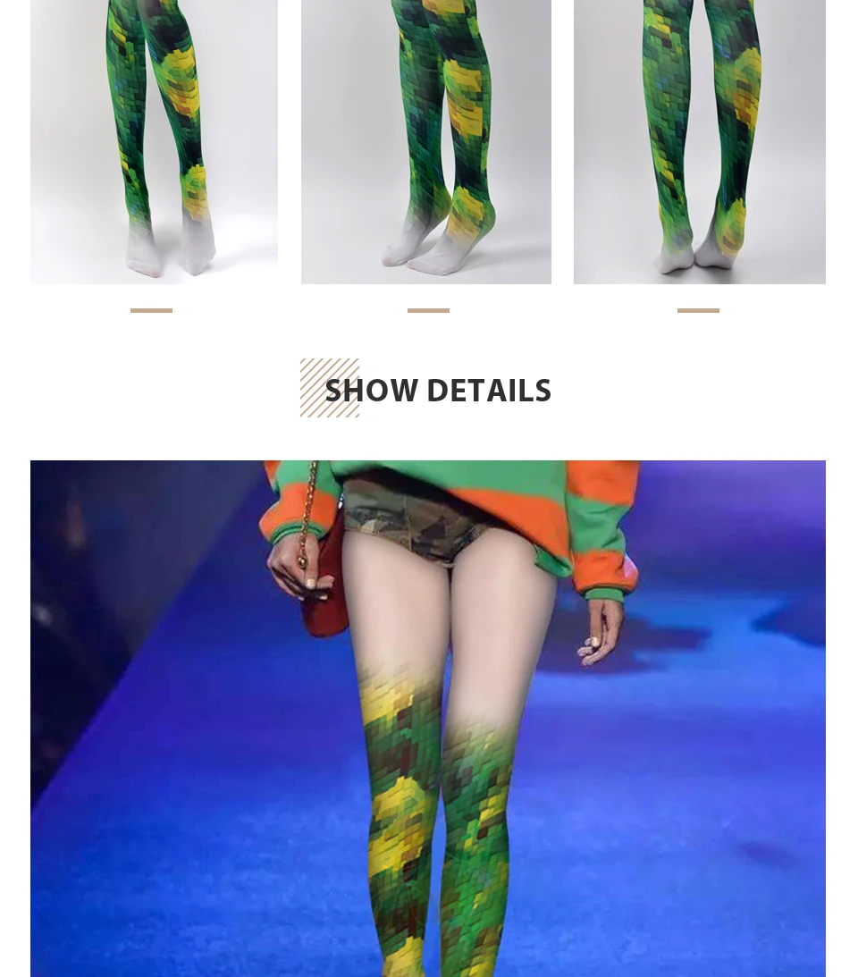 CINHOR/красные носки с зеленым градиентом, женские весенние и летние брендовые белые длинные хлопковые бархатные колготки