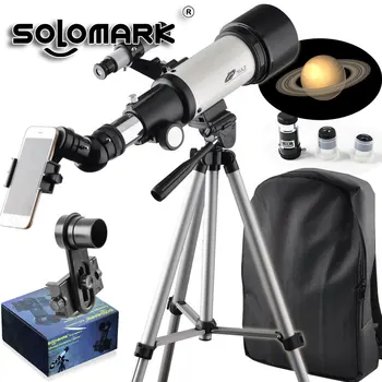 

Solo 70mm Apeture 400mm Az Mount Telescope-Good Partner to View Moon Planet-Travel Scope with Backpack Good Telescope for Kids