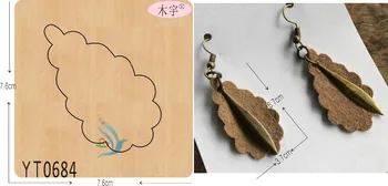 

Lace eardrop DIY new wooden mould cutting dies for scrapbooking Thickness-15.8mm/muyu/YT0684