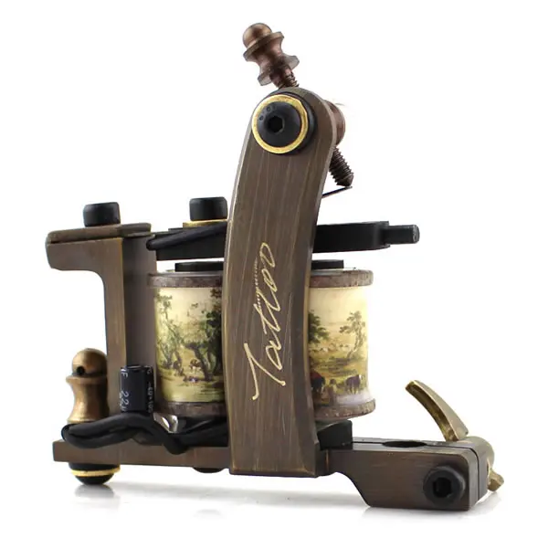 

Liner Shader Copper Handmade Tattoo Coil Machine 12 Wrap Tattoo Gun Permanent Makeup Machine For Beginner Free Shipping