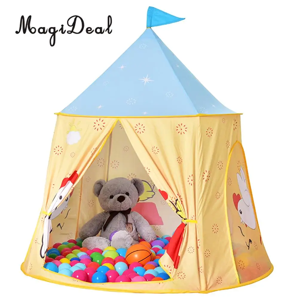 Folding Pop Up Play Tent Brick Wall Ball Pit Teepee Castle Tent Bedding Tent Kids Playhouse Garden Toy
