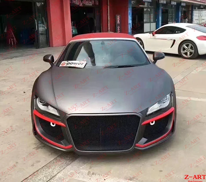 Z-ART для Регула выглядит тело комплект для Audi R8 2008-2015 подтяжку лица передний бампер для Audi R8 pp настройки Наборы для Audi R8