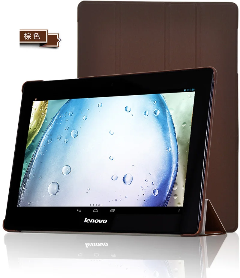 Тонкий легкий кожаный чехол книжка с подставкой для Lenovo Ideatab S6000 S6000H S6000F S6000G 10 1