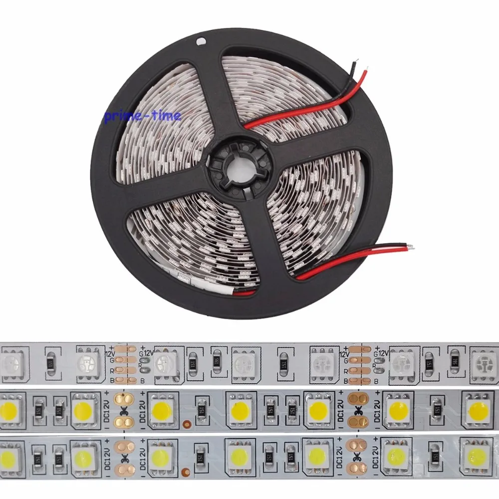 5 м 5050 SMD Светодиодная лента 60 Светодиодный одов/м 12 ная белый/теплый
