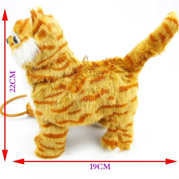 Eletrônico de Pelúcia Animal de Estimação Brinquedos para Crianças Gato Eletrônico Robô Brinquedo Cantando Canções Caminhada Mew Trela Gatinho Presente Aniversário 6 Computers & Electronics