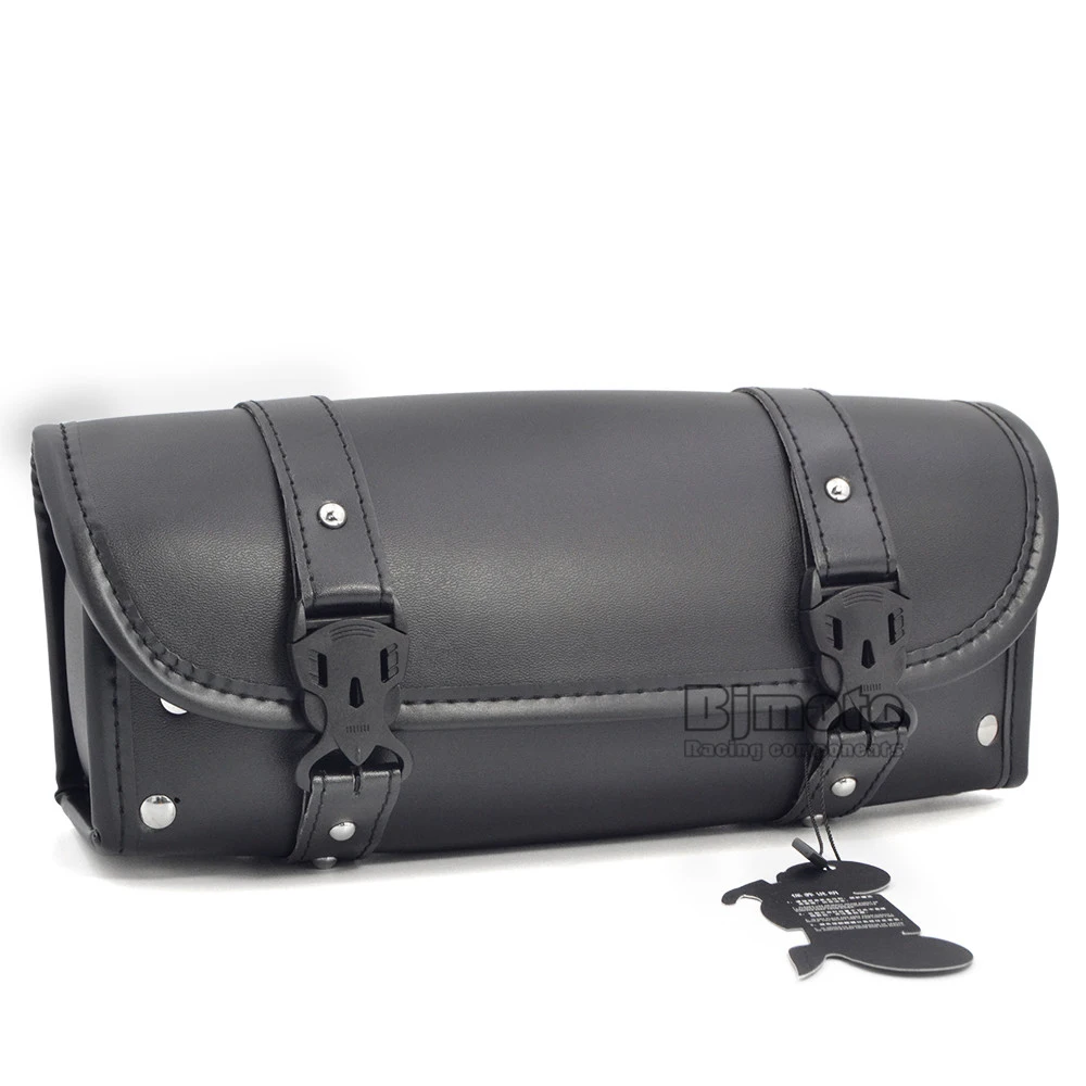 Bolsas de Armazenamento Bolsa de Bagagem Bolsa de Couro do Plutônio Nova Motocicleta Frente Garfos Bolsas Sissy Barra Ferramenta Scooter Guiador Ajustável 4 Automóveis e motos