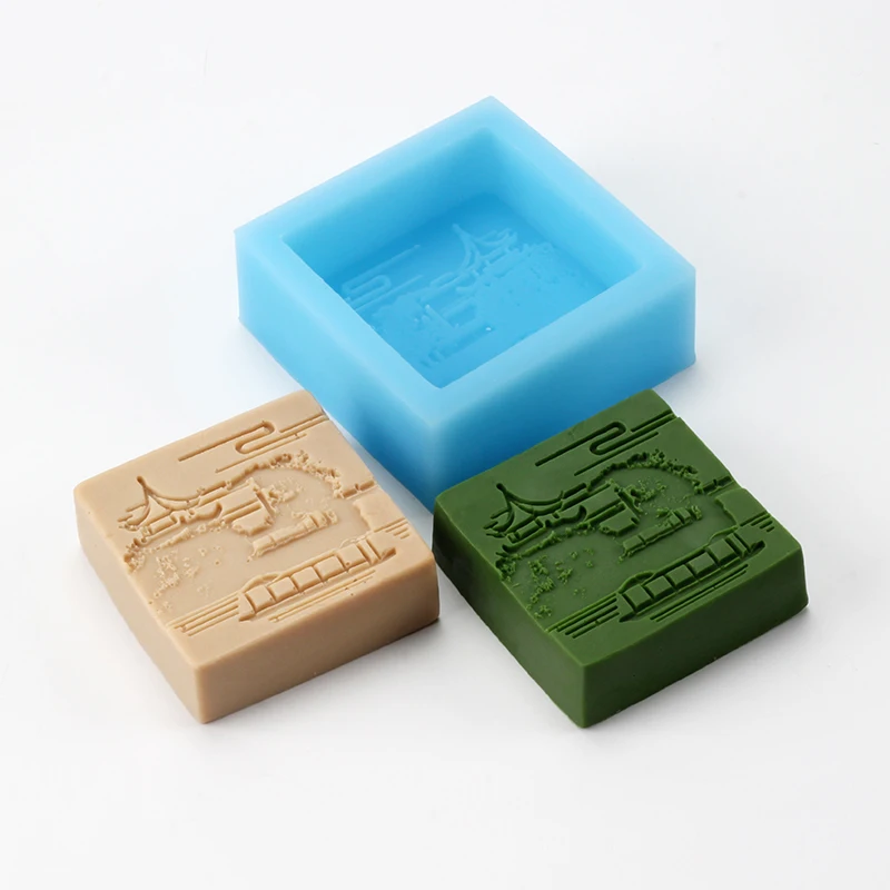 

Nicole Silicone Soap Mold Traditional Chinese Architecture Shape Handmade Resin Clay Chocolate Candy Mould