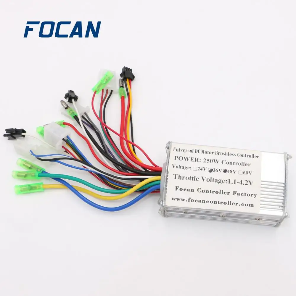 FOCAN DC 36 V 48 V 250 W Бесщеточный Регулятор скорости контроллер скутера E bike избранный|controller control|controller dccontroller electric | АлиЭкспресс