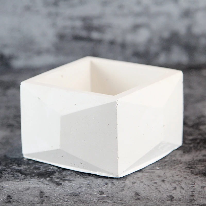 Для ручной работы Силиконовая бетонная форма для плантатора квадратная с полигональным украшением цемент молд для цветочного горшка