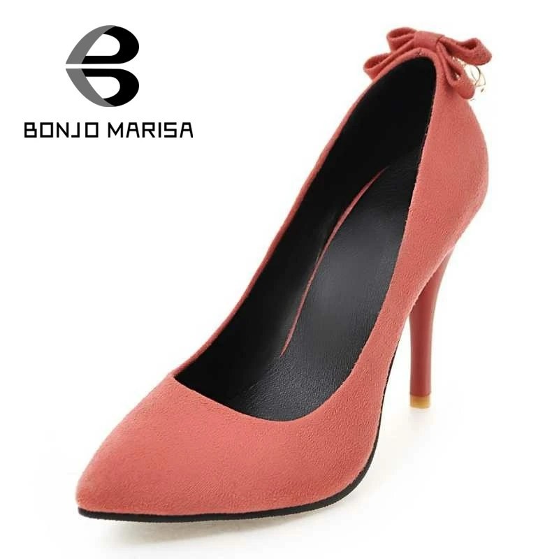 

Bowtie Knot Women Pumps Sexy Pointed Toe Less Platform Thin High Heel Party Wedding Shoes Spring Summer Woman